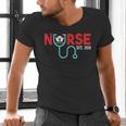 Nurse Est 2018 New Graduation Nursing School T-Shirt Men's V-Neck T-Shirt