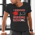 Nurse Survived Nursing School Graduation Men's V-Neck T-Shirt