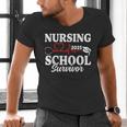 Nursing School Survivor 2025 RN ER Graduation Nurse Grad Men's V-Neck T-Shirt