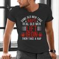 Old Men Gag Workout Gym Fitness Exercise Weightlifting Dad Men's V-Neck T-Shirt Old Men Gag Workout Gym Fitness Exercise Weightlifting Dad Men's V-Neck T-Shirt