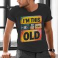 Im This Old Retro 80s 90s VHS Cassette Floppy Disk Nostalgia Men's V-Neck T-Shirt Im This Old Retro 80s 90s VHS Cassette Floppy Disk Nostalgia Men's V-Neck T-Shirt