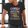 OMG It's My Daddy's 40th Birthday Happy 40 Years Old Men's V-Neck T-Shirt