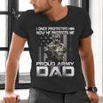 I Once Protected Him Now He Protects Me Proud Army Dad Men's V-Neck T-Shirt