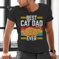 Orange Cat Best Cat Dad Ever Orange Tabby Cat Men's V-Neck T-Shirt