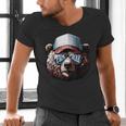 Papa Bear Face Cool Dad Style Retro Fathers Day Daddy Bear Men's V-Neck T-Shirt