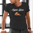 Papa Slice Pizza Belly Expectant Dad Pizza Pregnancy Reveal Men's V-Neck T-Shirt