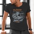 My Parents Survived Dial Up Internet Nostalgia Turtle Men's V-Neck T-Shirt