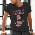 Party Hard Comfortable Stay At Home Introvert Men's V-Neck T-Shirt