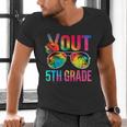 Peace Out 5th Grade Tie Dye Graduation Last Day Of School Men's V-Neck T-Shirt