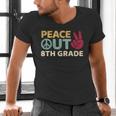 Peace Out 8th Grade Graduation Last Day Of School Men's V-Neck T-Shirt