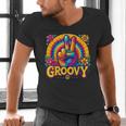 Peace Sign Groovy Vibes Costume Nostalgia Tie Dye Fashion Men's V-Neck T-Shirt