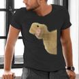 Peking Duck Peeking Chef Graduation Farm Duck Lover Men's V-Neck T-Shirt