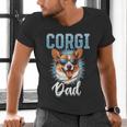 Pembroke Welsh Corgi Corgi Dad Men's V-Neck T-Shirt
