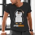 Penguin Graduation For Grads Hashtag Pengwinning Men's V-Neck T-Shirt