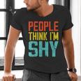 People Think I'm Shy I Introvert Men's V-Neck T-Shirt