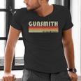 Personal Christmas Retro Vintage Graduation Gunsmith Job Title Profession Birthday Worker Idea Men's V-Neck T-Shirt