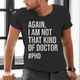 PHD Doctorate Phinished Doctoral Degree PHD Graduation Men's V-Neck T-Shirt