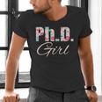 PhD Girl Doctorate Degree Graduation Women Her Psychology Men's V-Neck T-Shirt