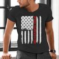 PhD Survivor Graduation American Flag Shirt Degree Tee Women Kids Men Men's V-Neck T-Shirt