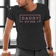 Pink Daddy Est 2026 Logo Father 2026 Loading New Dad 2026 Men's V-Neck T-Shirt
