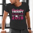 Pink Respiratory Therapist Class Of 2018 GraduationShirt Men's V-Neck T-Shirt