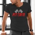 Pit Crew Family Racing Birthday Race Car For Dad Mom Kids Men's V-Neck T-Shirt
