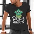 Plant Daddy Cactus Gardener Jokes Grandpa Plant Dad Men's V-Neck T-Shirt