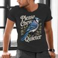 Please Chew Quieter Introvert Christmas Bird Watcher Men's V-Neck T-Shirt Please Chew Quieter Introvert Christmas Bird Watcher Men's V-Neck T-Shirt