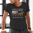 PLEASE BE PATIENT WITH ME I'M FROM THE 1900s Clever Men's V-Neck T-Shirt PLEASE BE PATIENT WITH ME I'M FROM THE 1900s Clever Men's V-Neck T-Shirt
