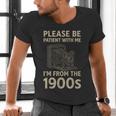Please Be Patient With Me I'm From The 1900s Retro Vintage Men's V-Neck T-Shirt