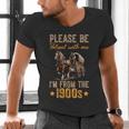 Please Be Patient With Mee I'm From The 1900s Minimalist Men's V-Neck T-Shirt