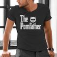 The PomFather Pomeranian Dog Dad Shirt Men Men's V-Neck T-Shirt