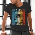 Pregnancy Announcement Dad Level Unlocked New Daddy Father Men's V-Neck T-Shirt Pregnancy Announcement Dad Level Unlocked New Daddy Father Men's V-Neck T-Shirt