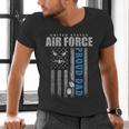Proud Air Force Dad Of The US Air Force USA Flag Men's V-Neck T-Shirt