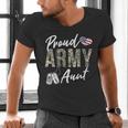 Proud Army Aunt Army Graduation Aunt US Army Aunt Men's V-Neck T-Shirt