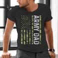 Proud Army Dad United States USA Flag For Father's Day Men's V-Neck T-Shirt