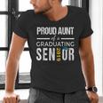 Proud Aunt Of 2019 Senior Graduation Shirt Family Graduation Men's V-Neck T-Shirt