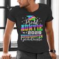 Proud Auntie Of Kindergarten Graduate 2025 Graduation Auntie Men's V-Neck T-Shirt