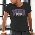 Proud Cheer Dad My Favorite Cheerleader Calls Me Dad Purple Men's V-Neck T-Shirt