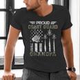 Proud Coast Guard Grandpa US Coast Guard Graduation Grandpa Men's V-Neck T-Shirt