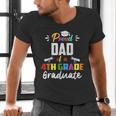Proud DAD Of A 4th Grade Graduate Graduation 2024 Senior 24 Men's V-Neck T-Shirt