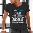 Proud DAD Of A 5th Grade Graduate 2024 Elementary Graduation Men's V-Neck T-Shirt