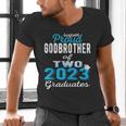 Proud Godbrother Of Two 2023 Graduate Class 2023 Graduation Men's V-Neck T-Shirt