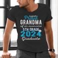 Proud Grandma Of 5th Grade Graduate 2024 Family Graduation Men's V-Neck T-Shirt