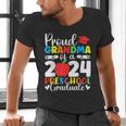 Proud Grandma Of Class Of 2024 Preschool Graduate Graduation Men's V-Neck T-Shirt