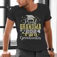 Proud Grandma Of Two 2024 Graduate Class 2024 Graduation Men's V-Neck T-Shirt