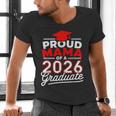 Proud Mama Of A 2026 Graduate Class Of 2026 Mom Graduation Men's V-Neck T-Shirt