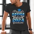 Proud Mom Of 2024 Class Master Graduate Family Graduation Men's V-Neck T-Shirt