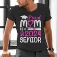 Proud Mom Of A 2024 Senior Graduation Men's V-Neck T-Shirt