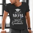 Proud Mom Of a 2025 Graduate Graduation Senior Moms Men's V-Neck T-Shirt